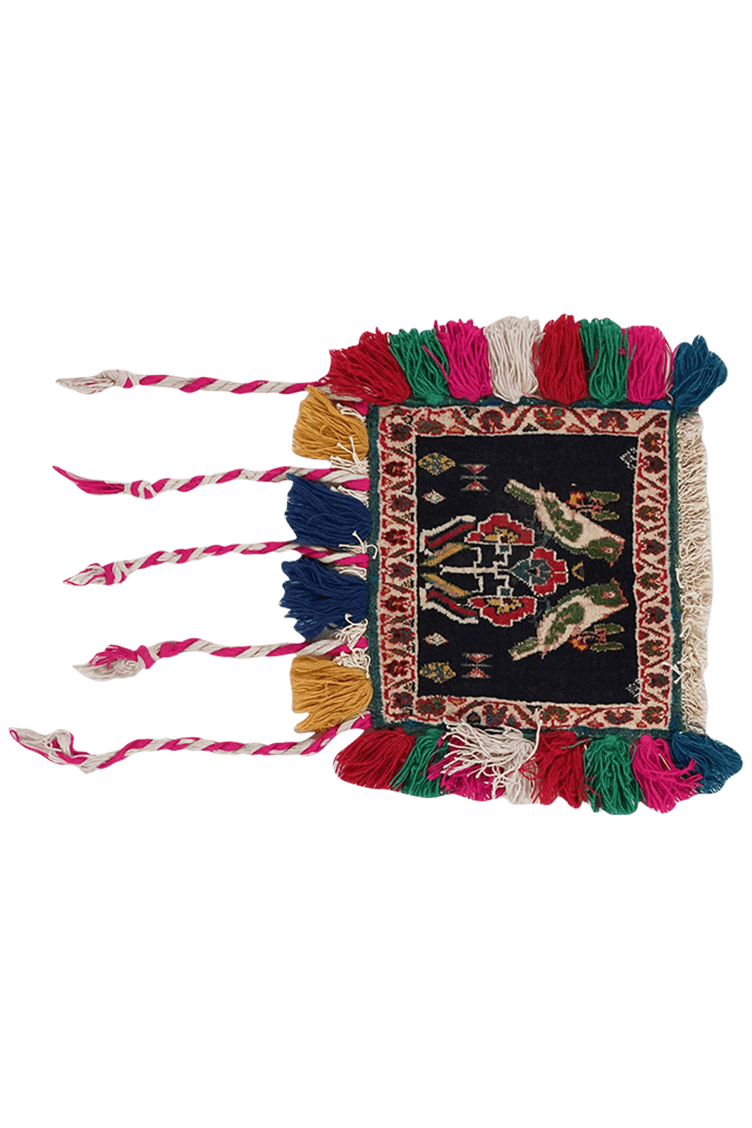 Gashgai — Hand-knotted, 30x28 cm, Blue, 100% Virgin Wool | Main view
