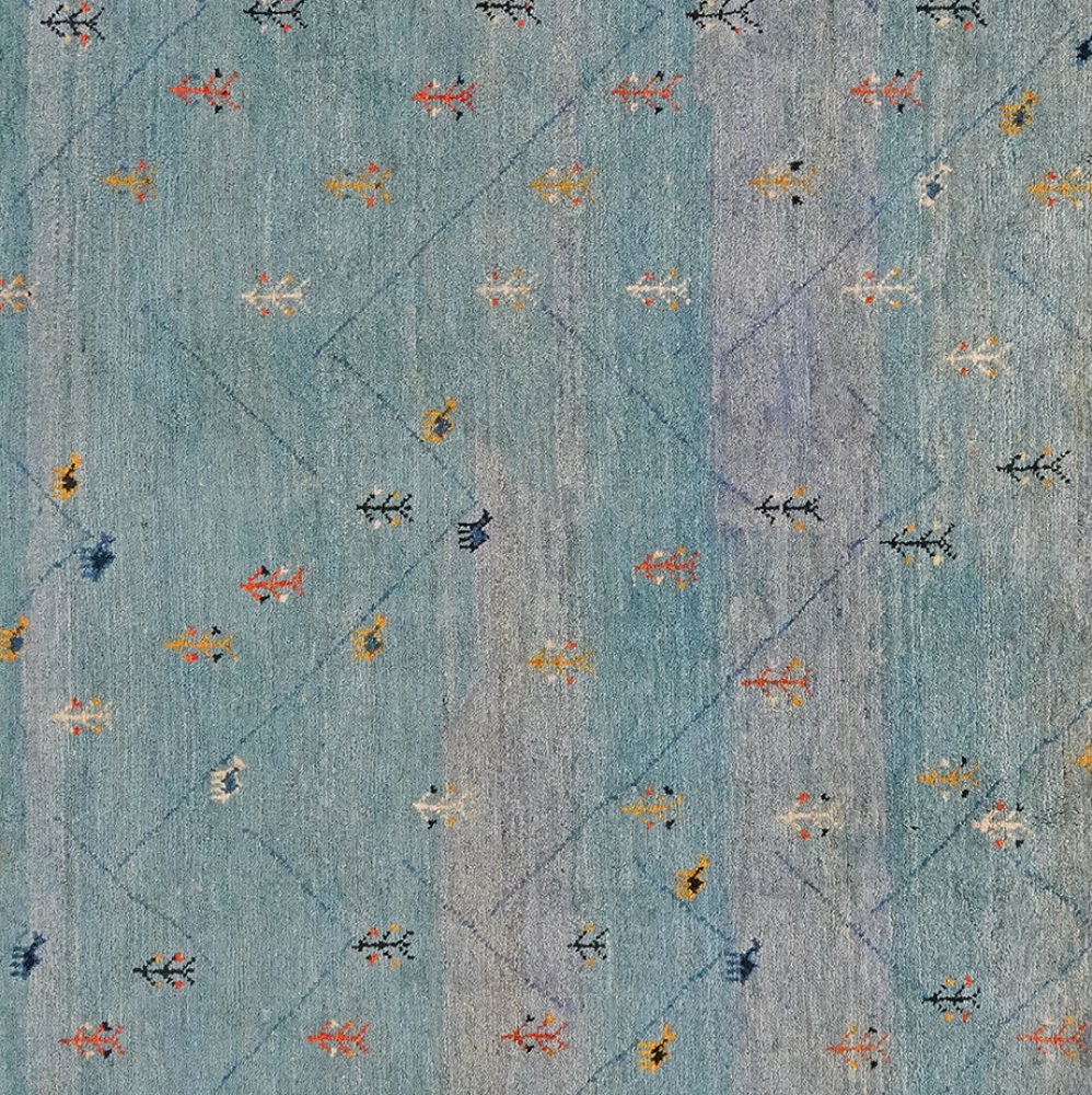Gabbeh Sonnat — Hand-knotted, 203x291 cm, Blue, 100% Virgin Wool | View 4
