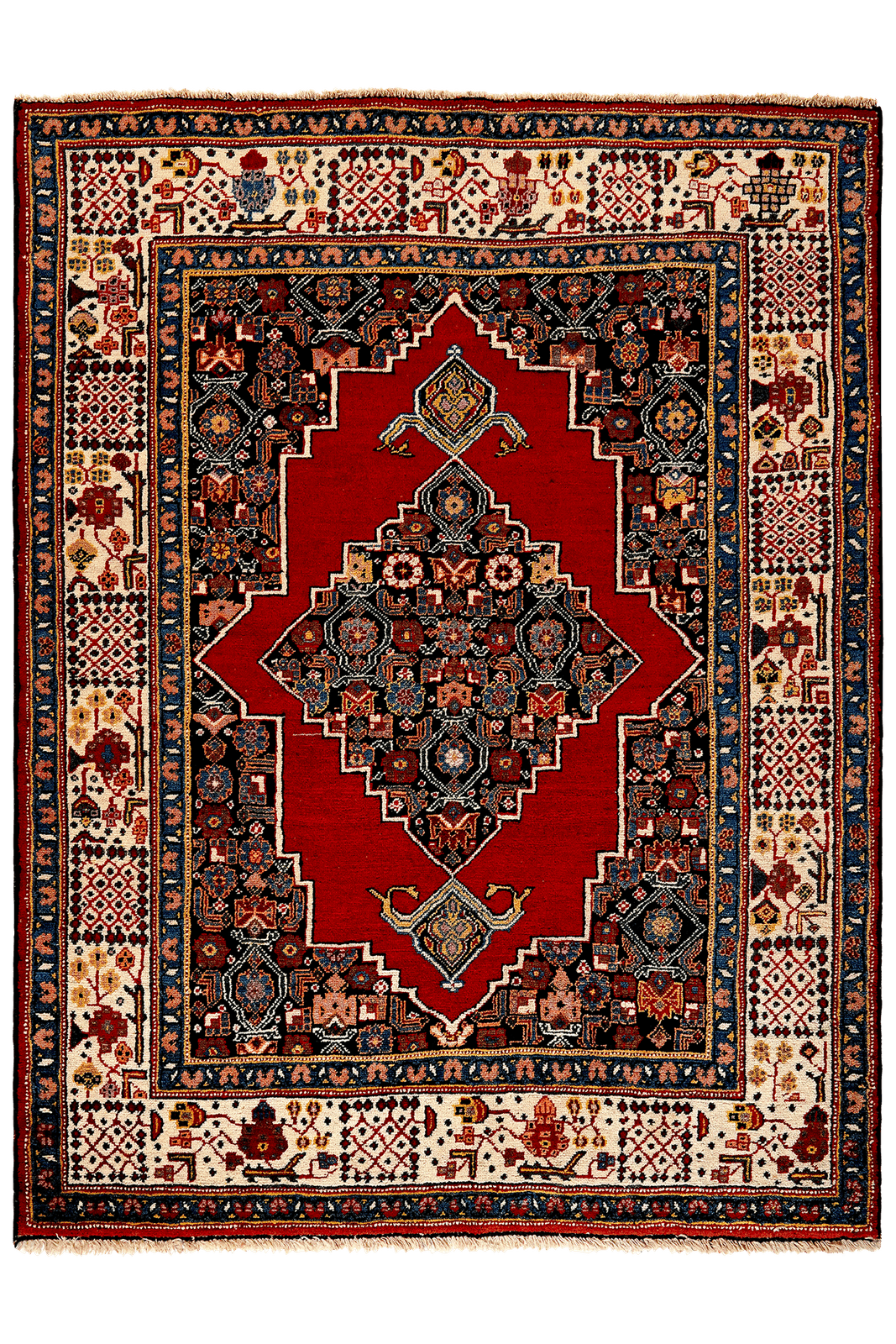 Sarab — Hand-knotted, 132x170 cm, Red, 100% Virgin Wool | Main view