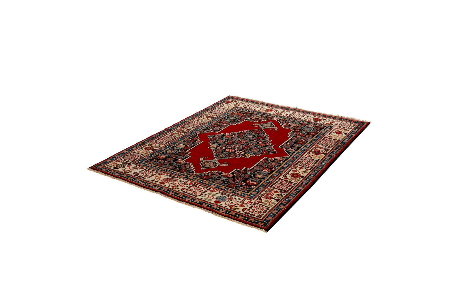 Sarab — Hand-knotted, 132x170 cm, Red, 100% Virgin Wool | View 5