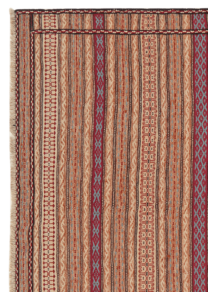 Kelim Kordi — Handmade, 164x237 cm, Brown, 100% Virgin Wool | View 3