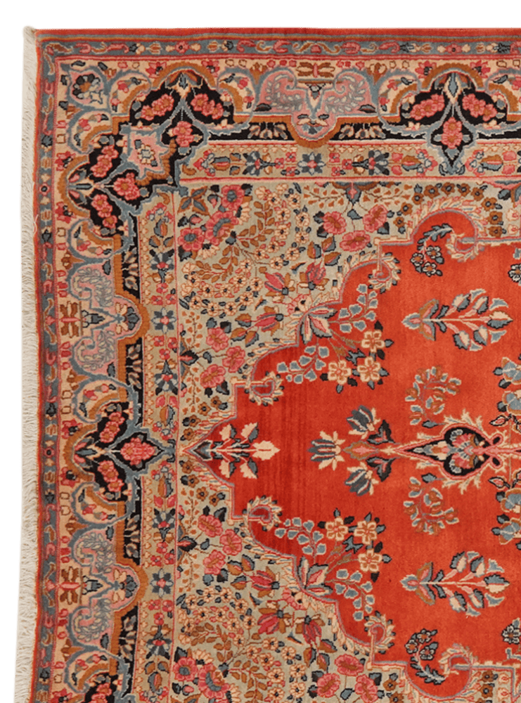 Ravar — Hand-knotted, 142x230 cm, Red, 100% Virgin Wool | View 3