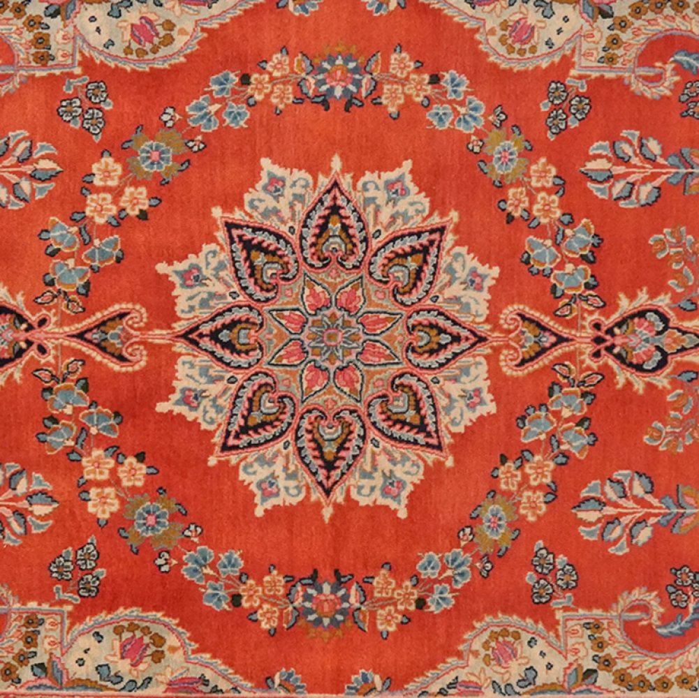 Ravar — Hand-knotted, 142x230 cm, Red, 100% Virgin Wool | View 4