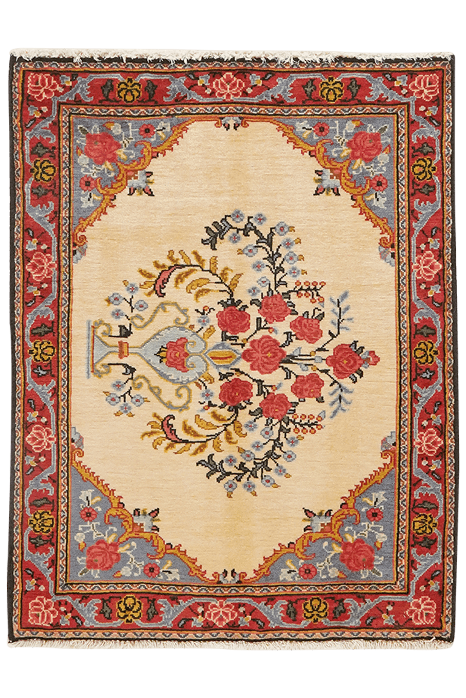 Kashan — Hand-knotted, 63x84 cm, Beige, 100% Virgin Wool | Main view
