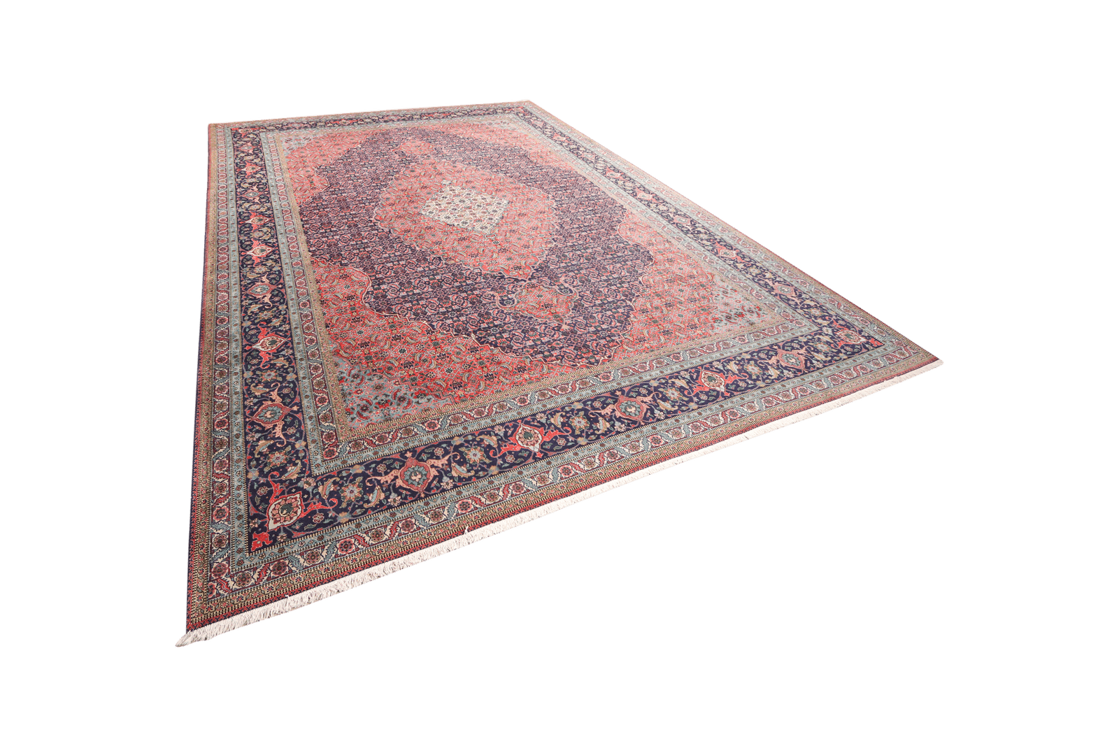 Tabriz Old — Hand-knotted, 300x395 cm, Blue, 100% Virgin Wool | View 5