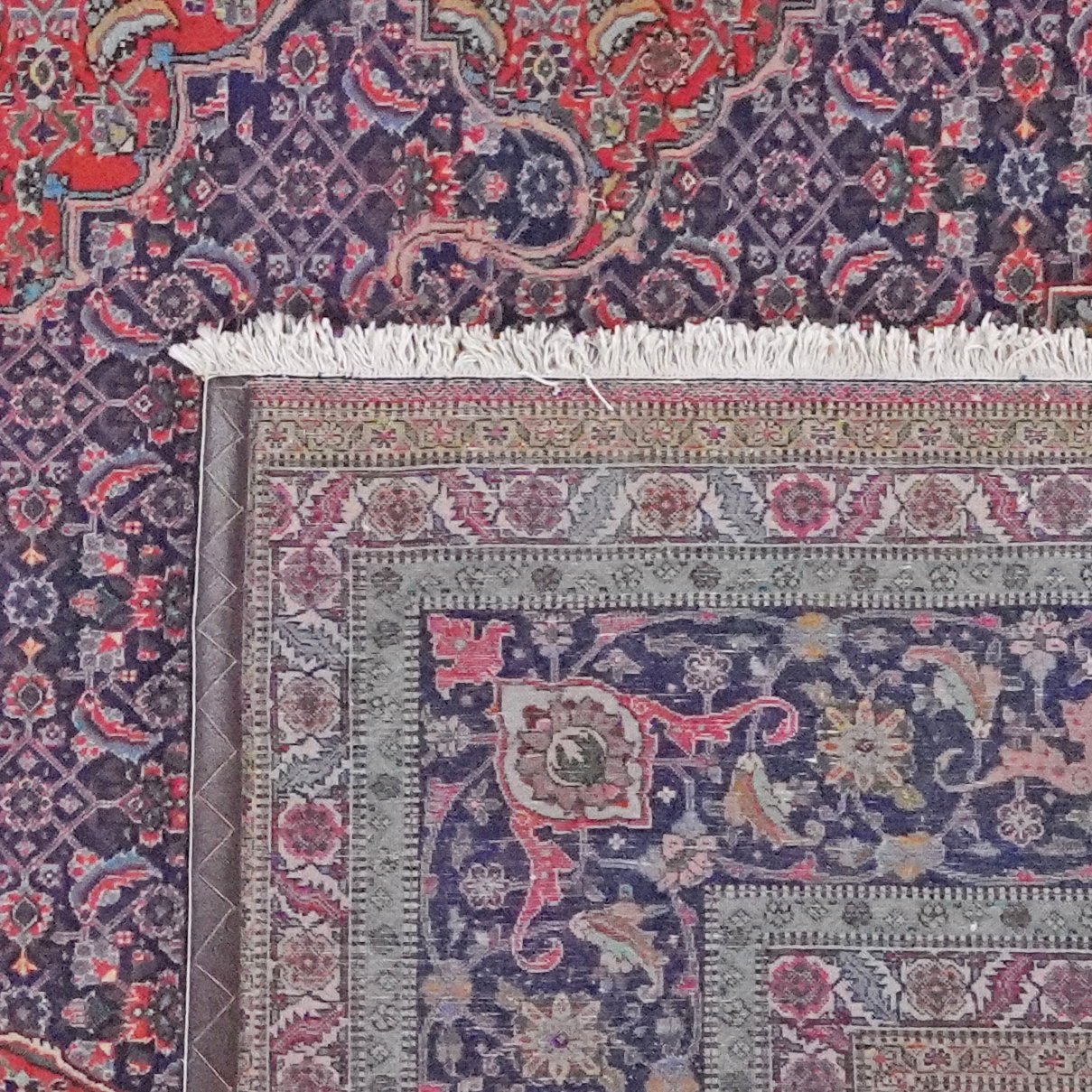 Tabriz Old — Hand-knotted, 300x395 cm, Blue, 100% Virgin Wool | View 6