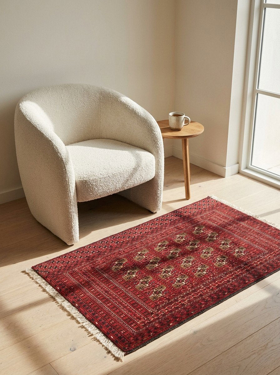 Belutch — Handgefertigt, 67x125 cm, Bunt, 100% Virgin Wool | Detail view