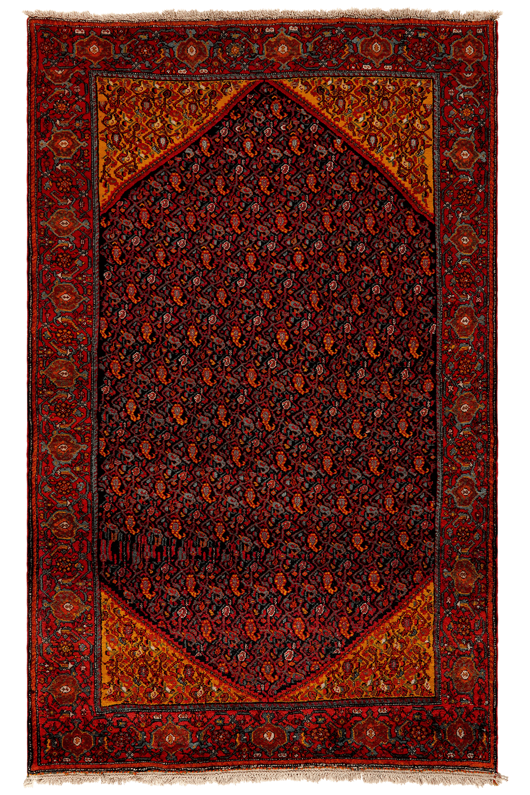 Malayer — Hand-knotted, 118x185 cm, Blue, 100% Virgin Wool | Main view