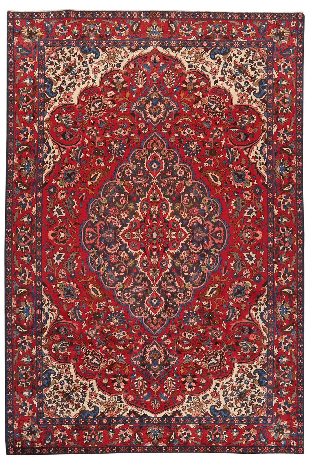 Bakhtiar — Hand-knotted, 206x307 cm, Red, 100% Virgin Wool | Main view