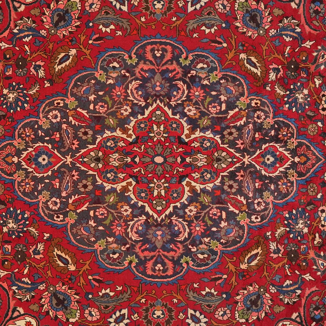 Bakhtiar — Hand-knotted, 206x307 cm, Red, 100% Virgin Wool | View 4