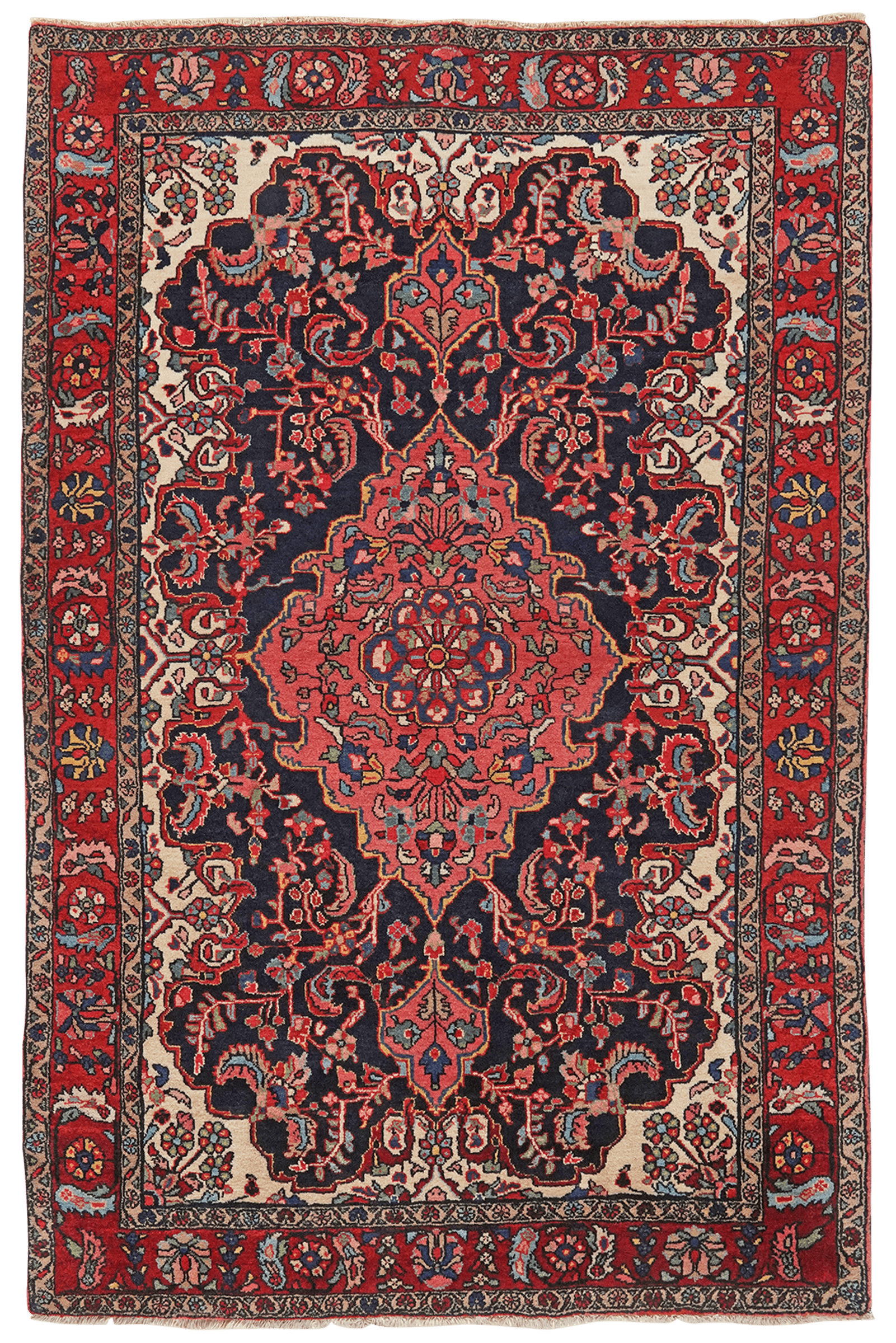 Mohadjeran — Hand-knotted, 128x200 cm, Blue, 100% Virgin Wool | Main view