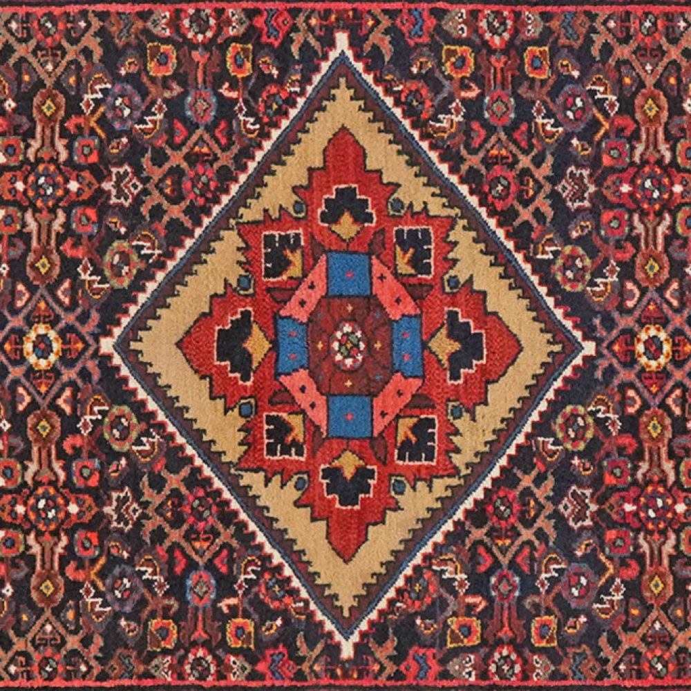 Bourtchalou — Hand-knotted, 133x208 cm, Blue, 100% Virgin Wool | View 4