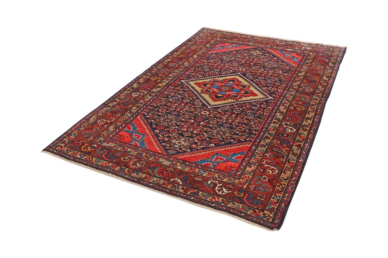 Bourtchalou — Hand-knotted, 133x208 cm, Blue, 100% Virgin Wool | View 5