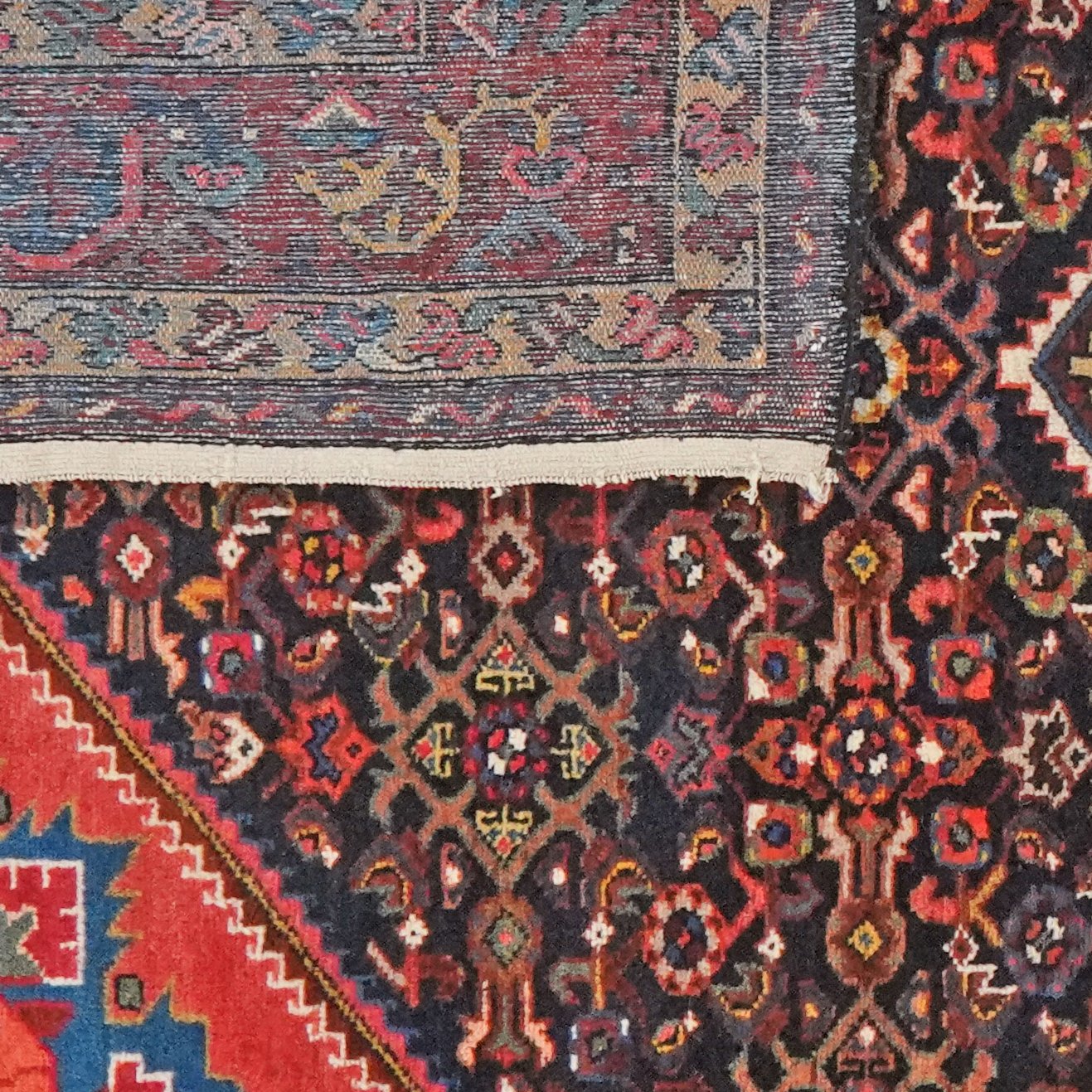 Bourtchalou — Hand-knotted, 133x208 cm, Blue, 100% Virgin Wool | View 6