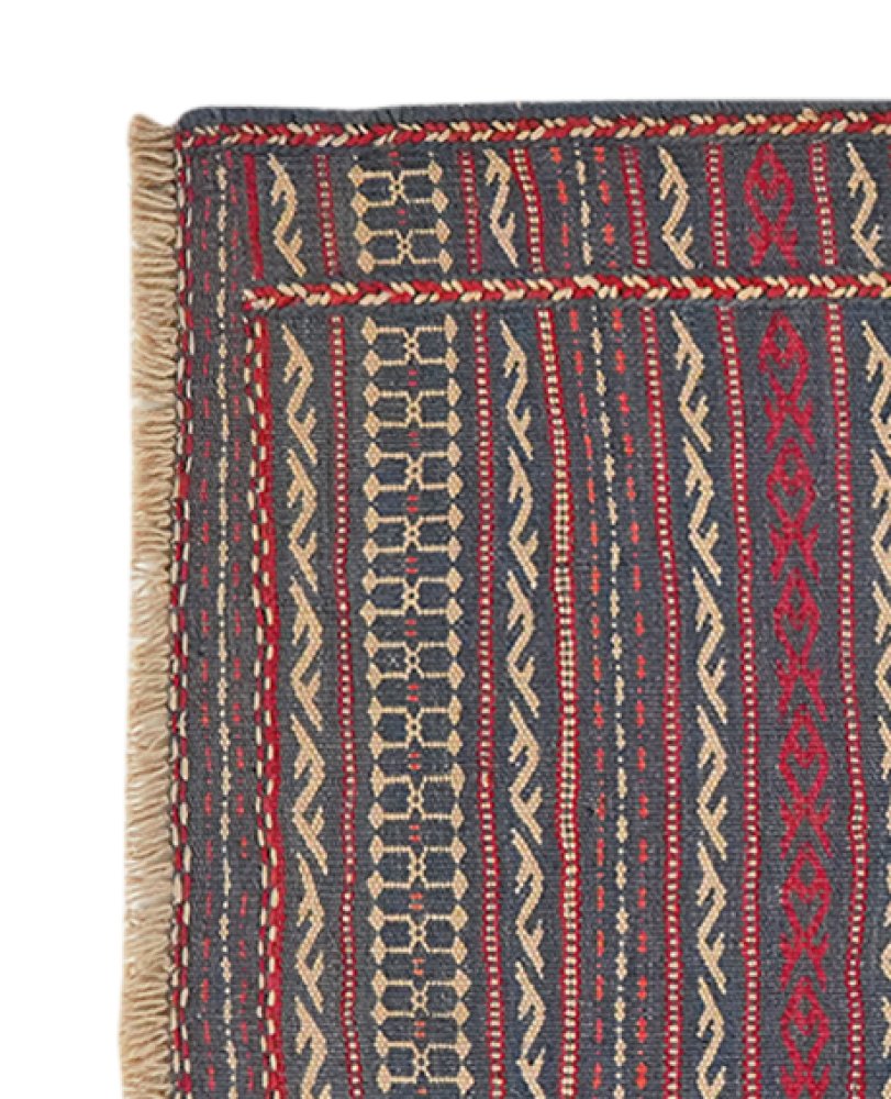 Kelim Kordi — Handmade, 65x98 cm, Blue, 100% Virgin Wool | View 3