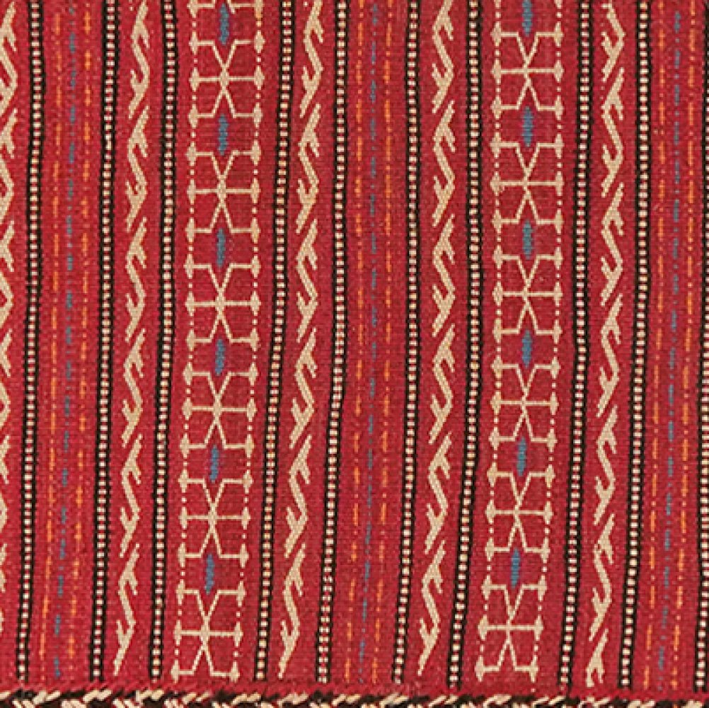 Kelim Kordi — Handmade, 63x89 cm, Red, 100% Virgin Wool | View 4