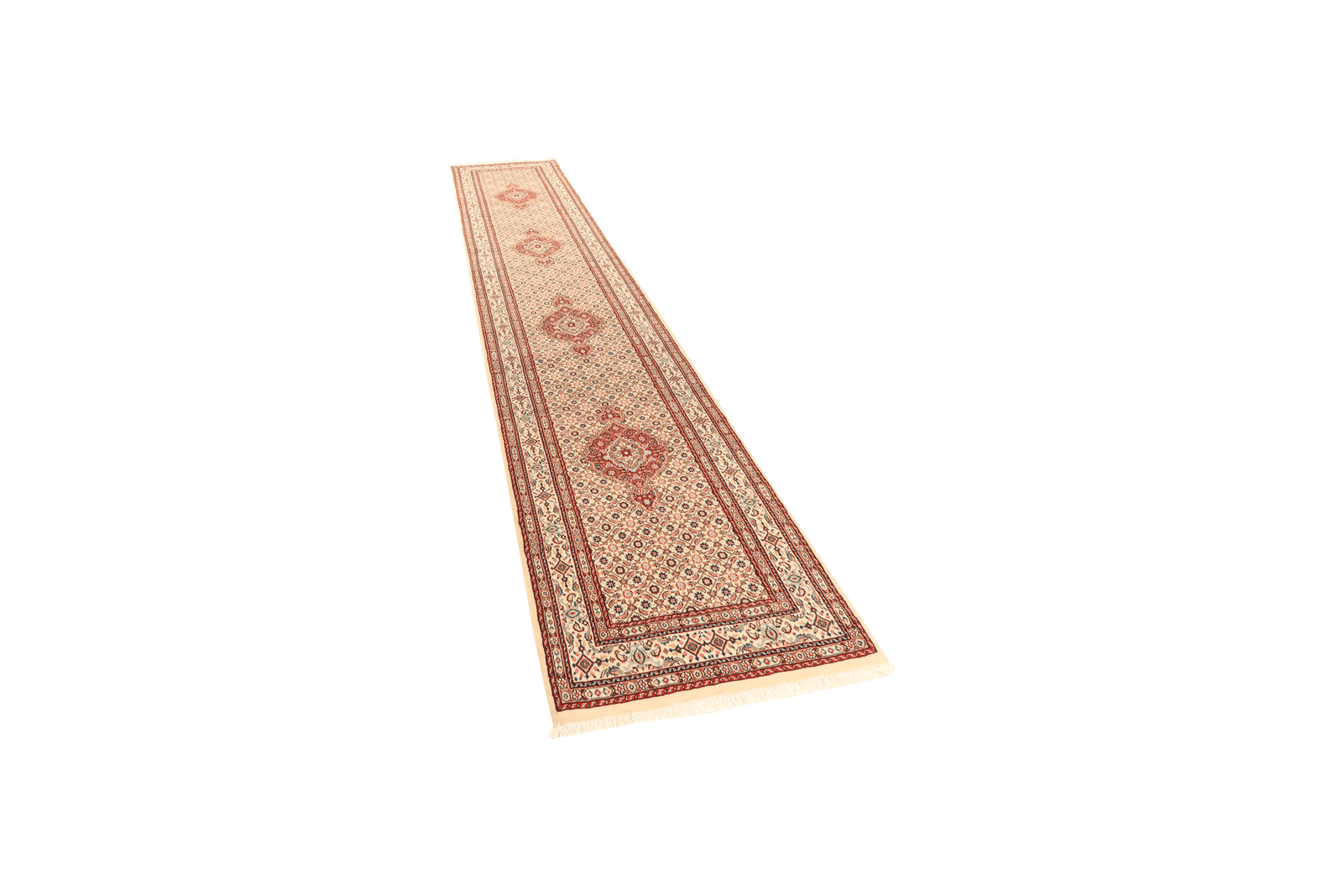 Moud Mahi — Hand-knotted, 81x391 cm, Beige, 100% Virgin Wool | View 5