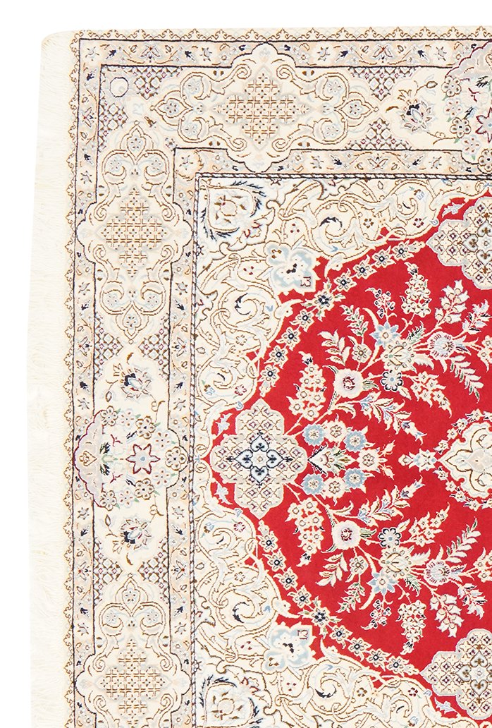 Nain 6La — Hand-knotted, 129x193 cm, Red, 100% Virgin Wool | View 3