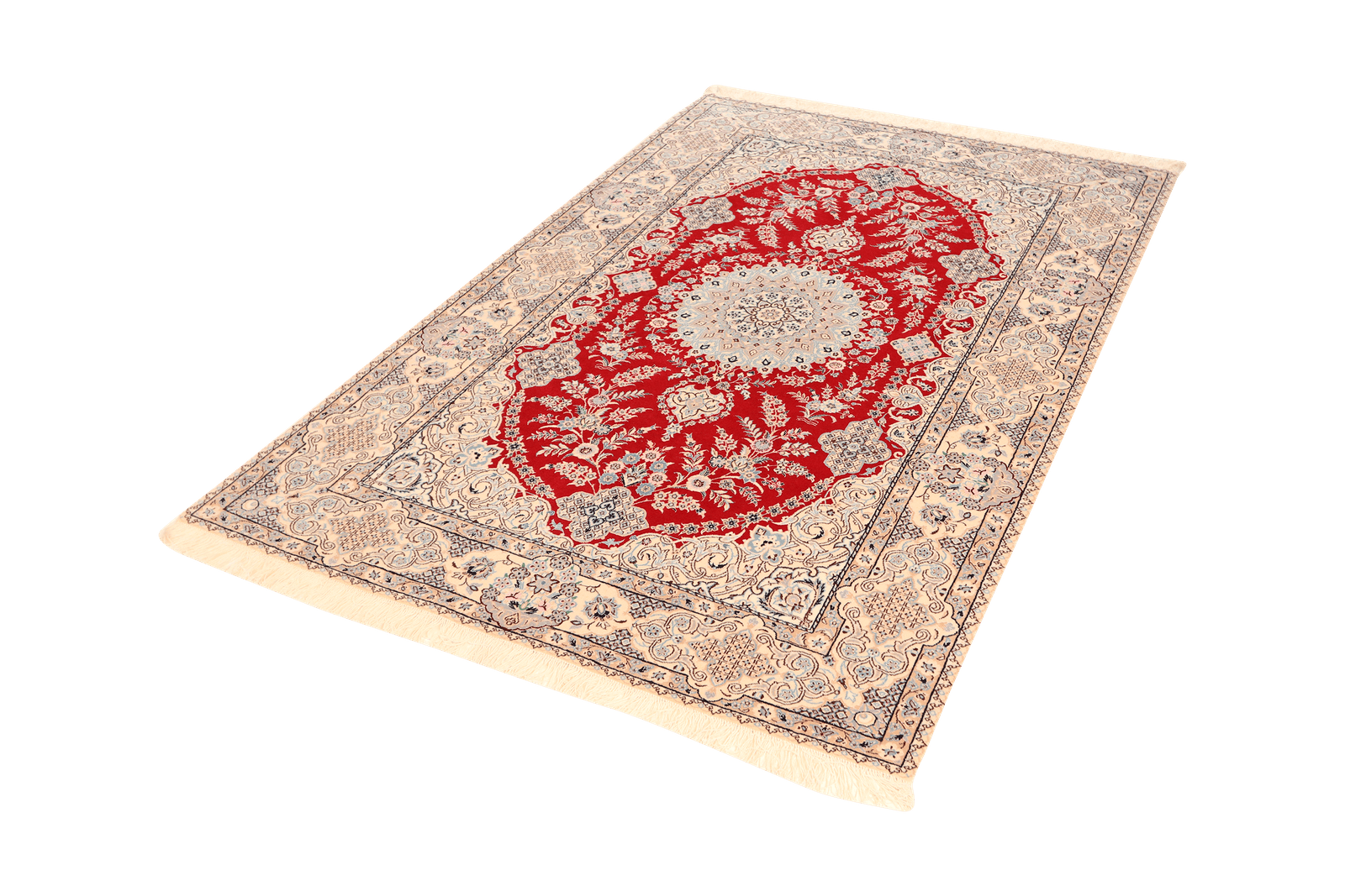 Nain 6La — Hand-knotted, 129x193 cm, Red, 100% Virgin Wool | View 5