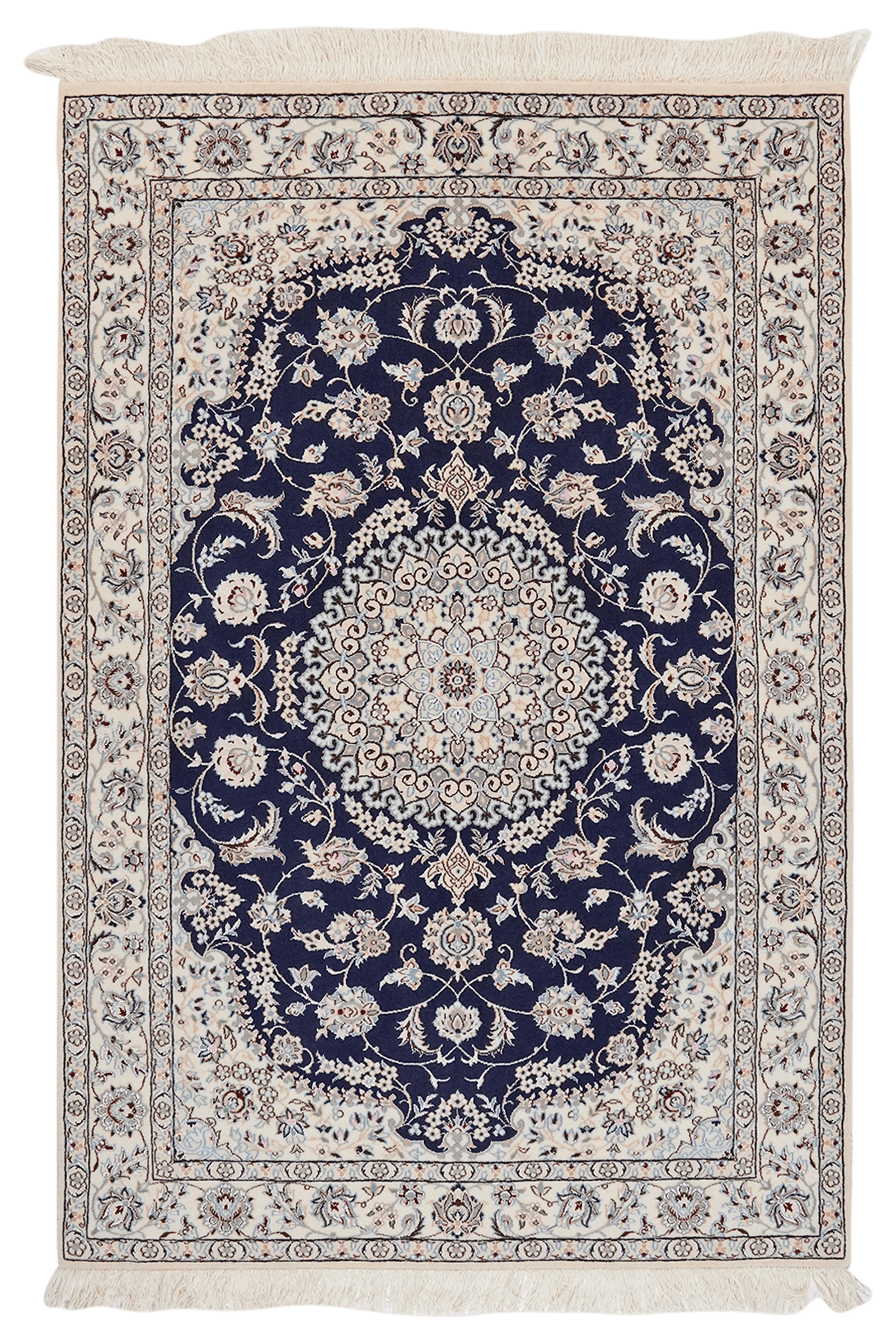 Nain 6La — Hand-knotted, 102x151 cm, Blue, 100% Virgin Wool | Main view