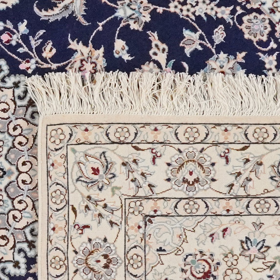 Nain 6La — Hand-knotted, 102x151 cm, Blue, 100% Virgin Wool | View 6