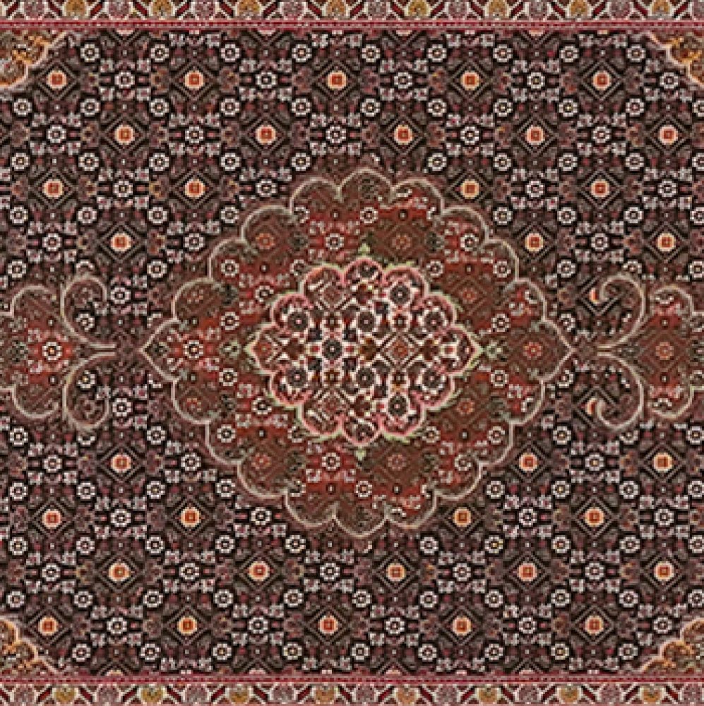 Tabriz 50 Raj — Hand-knotted, 84x364 cm, Black, 100% Virgin Wool | View 4