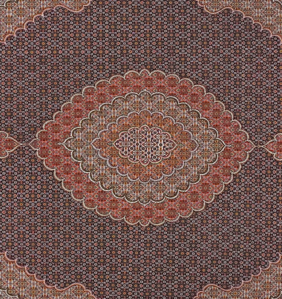 Tabriz 50 Raj — Hand-knotted, 242x349 cm, Black, 100% Virgin Wool | View 4