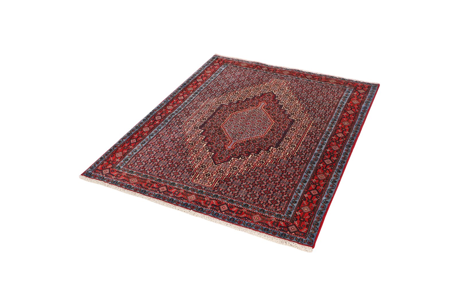 Senneh — Hand-knotted, 121x151 cm, Beige, 100% Virgin Wool | View 5