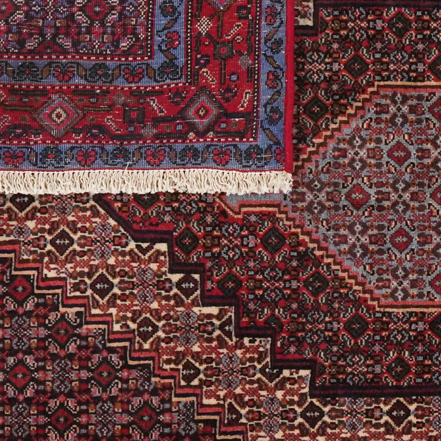 Senneh — Hand-knotted, 121x151 cm, Beige, 100% Virgin Wool | View 6