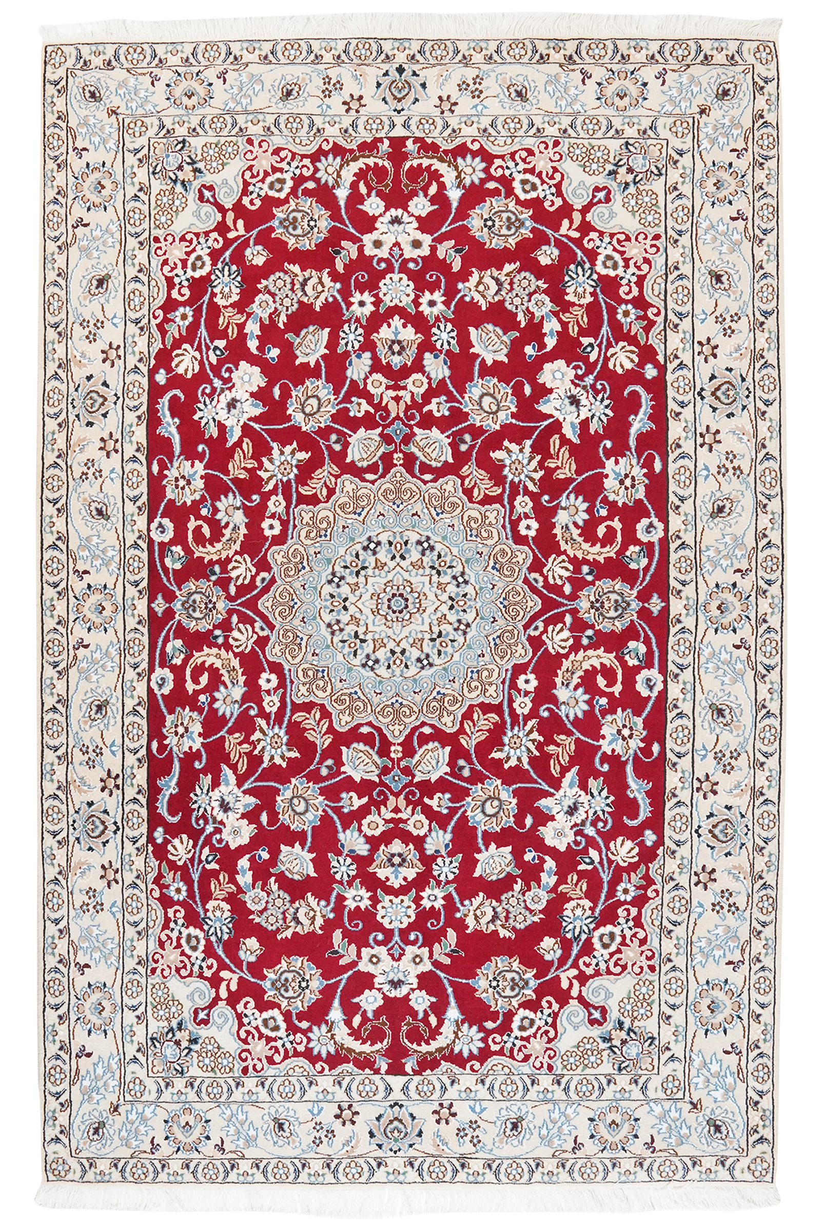 Nain 9La — Handgefertigt, 202x129 cm, Beige, 100% Virgin Wool | Main view