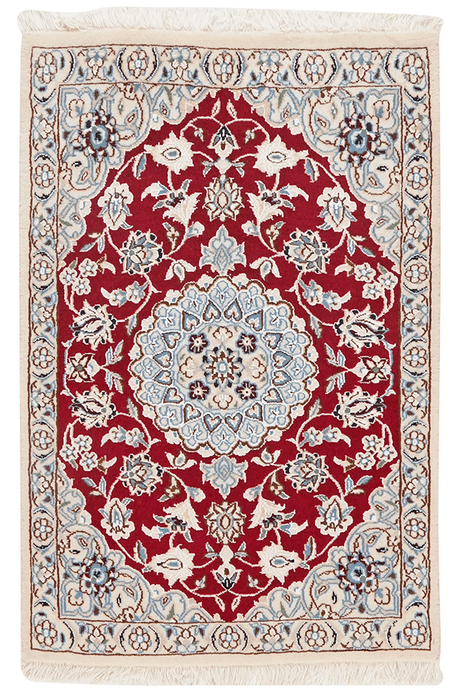 Nain 9La — Hand-knotted, 67x102 cm, Red, 100% Virgin Wool | Main view