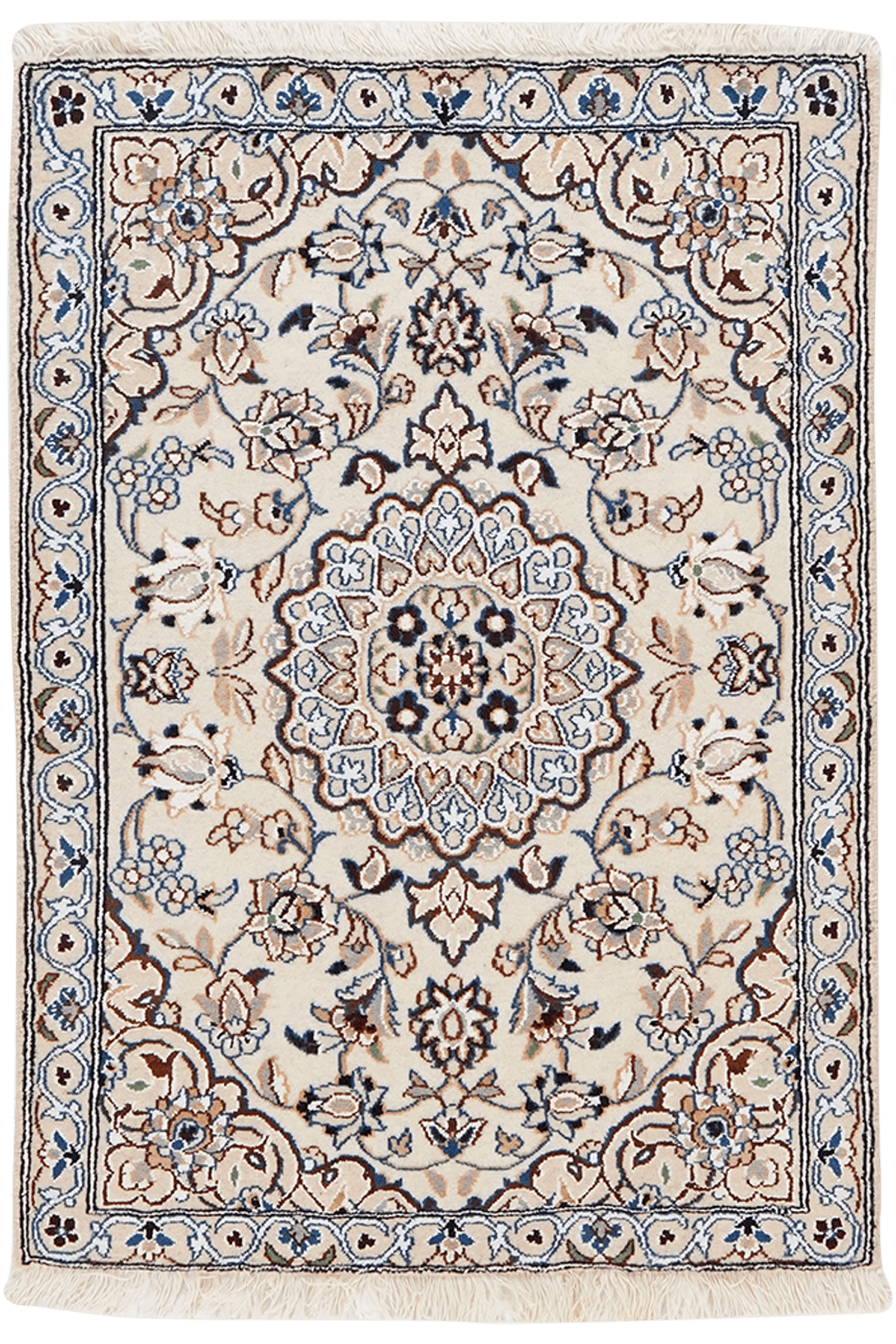 Nain 9La — Hand-knotted, 69x97 cm, Beige, 100% Virgin Wool | Main view