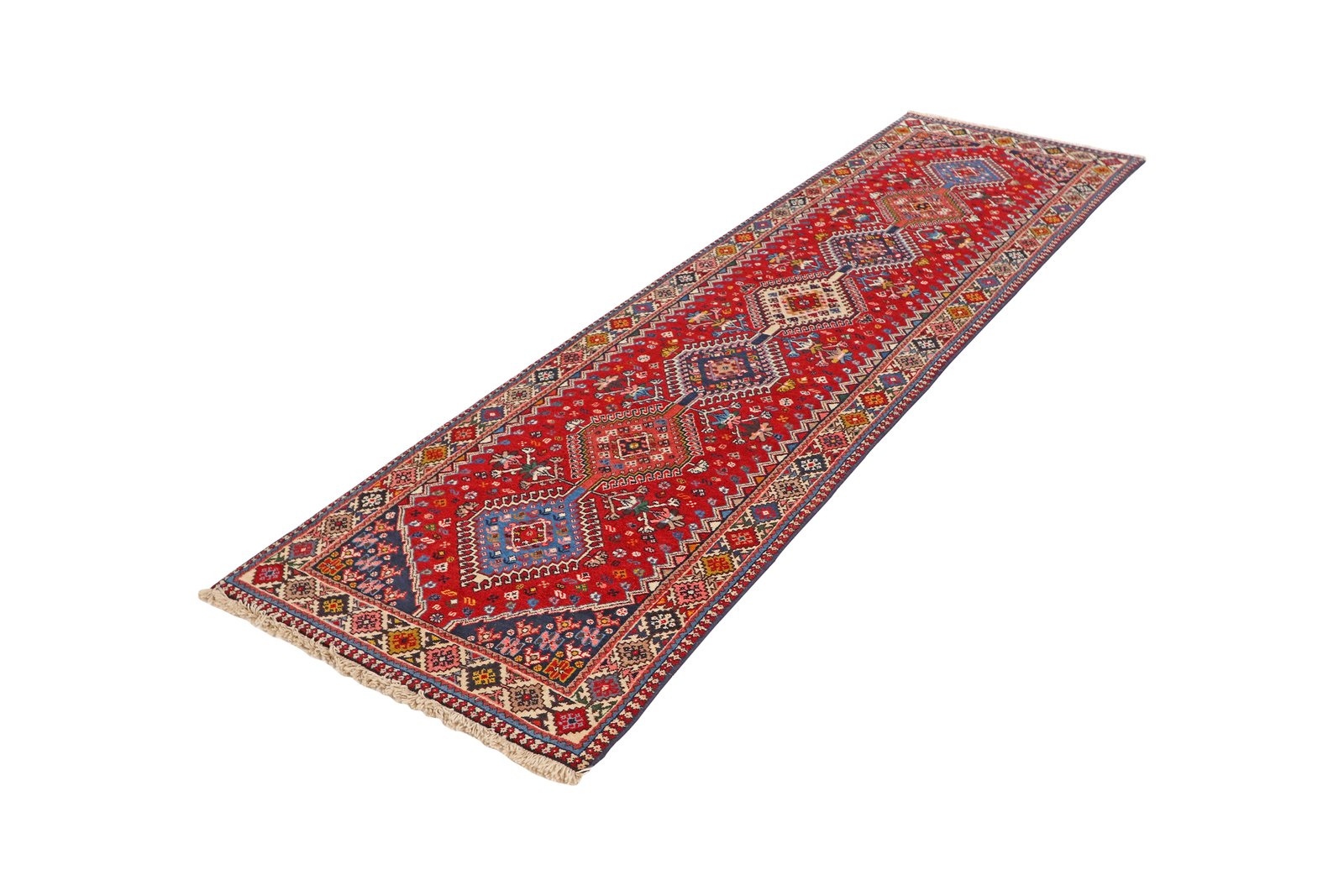 Yalameh — Hand-knotted, 79x294 cm, Red, 100% Virgin Wool | View 5