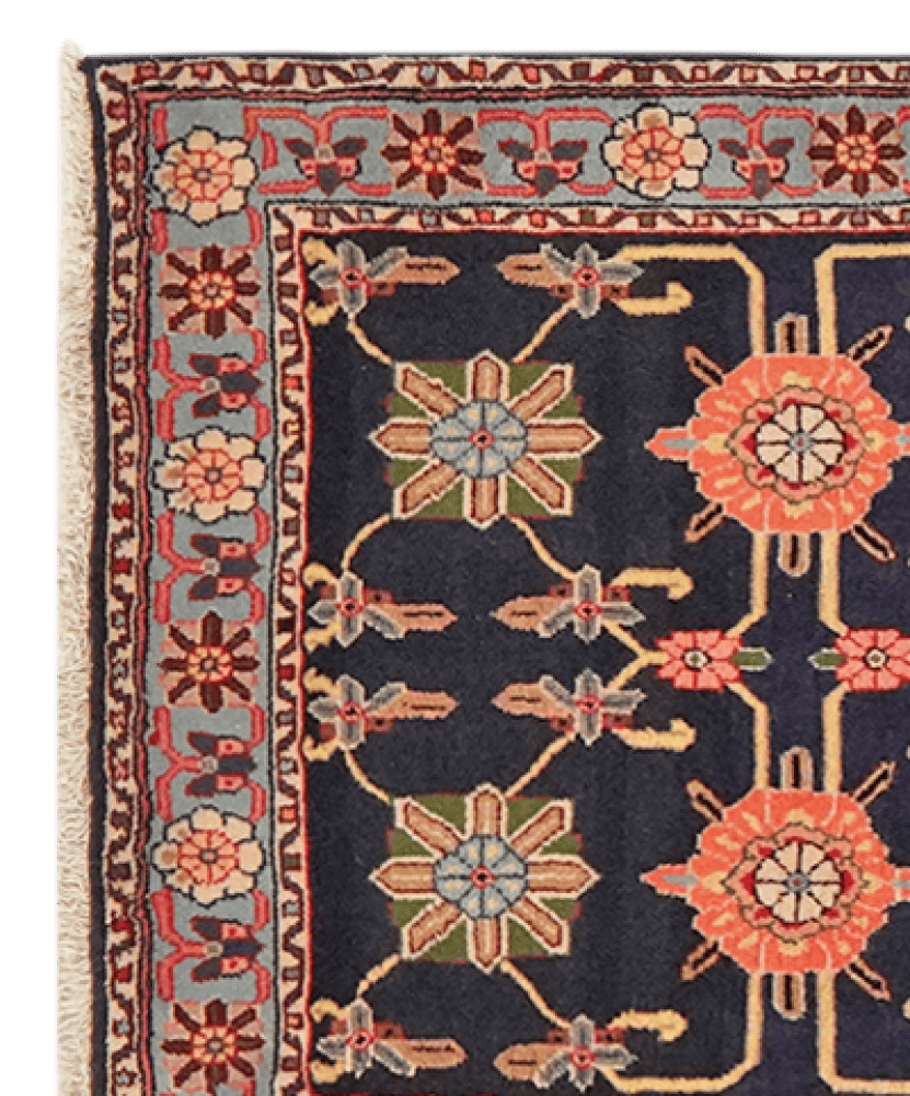 Hamadan — Hand-knotted, 76x289 cm, Blue, 100% Virgin Wool | View 3