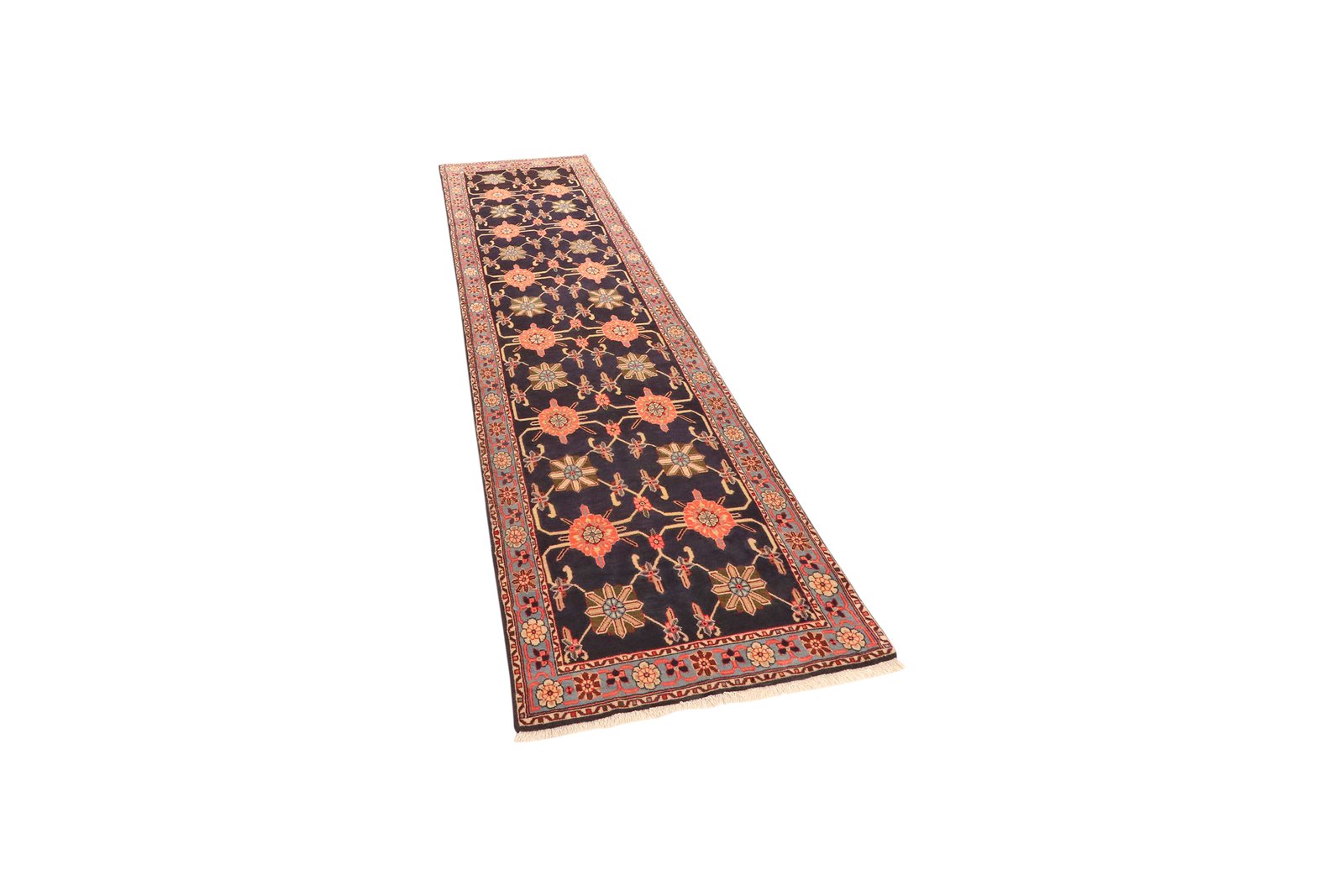 Hamadan — Hand-knotted, 76x289 cm, Blue, 100% Virgin Wool | View 5