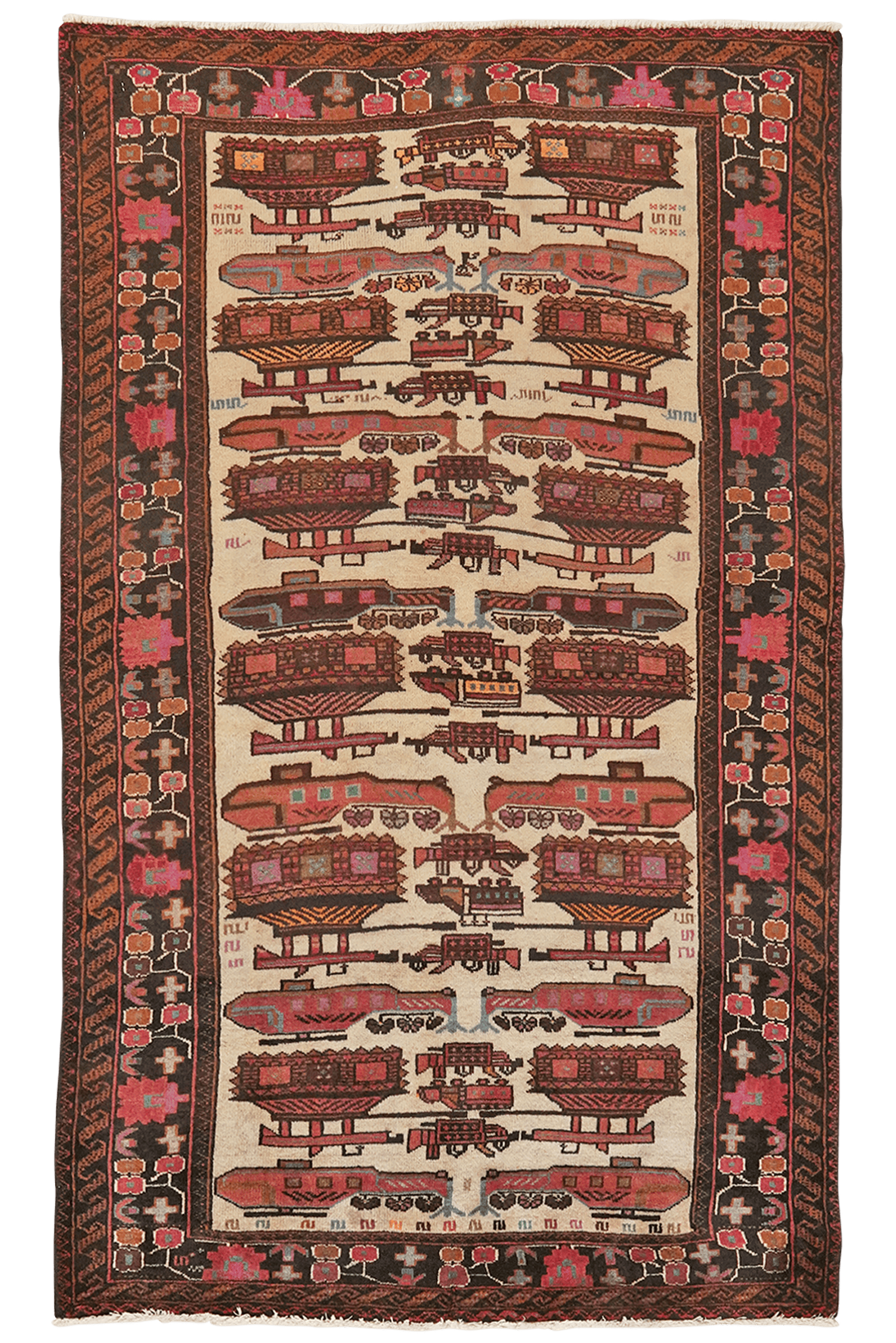 Belutch — Hand-knotted, 100x162 cm, Beige, 100% Virgin Wool | Main view