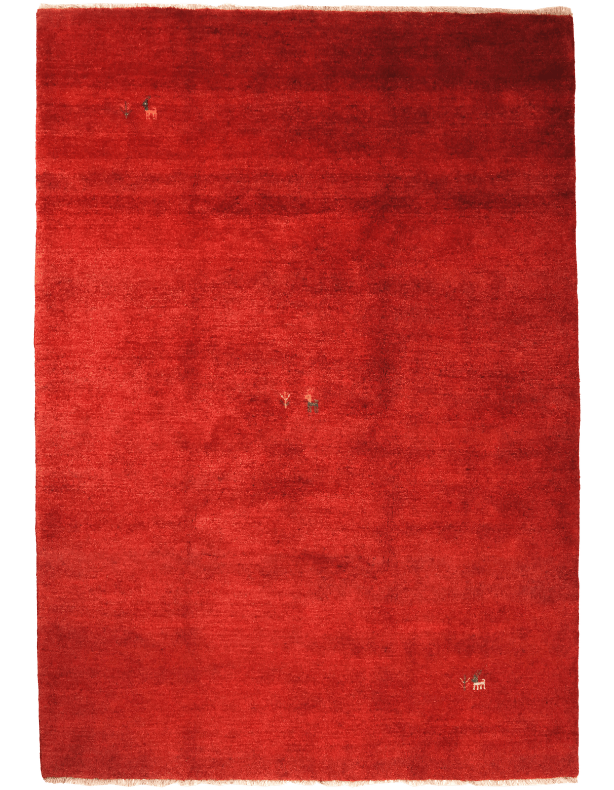 Gabbeh — Hand-knotted, 177x249 cm, Red, 100% Virgin Wool | Main view