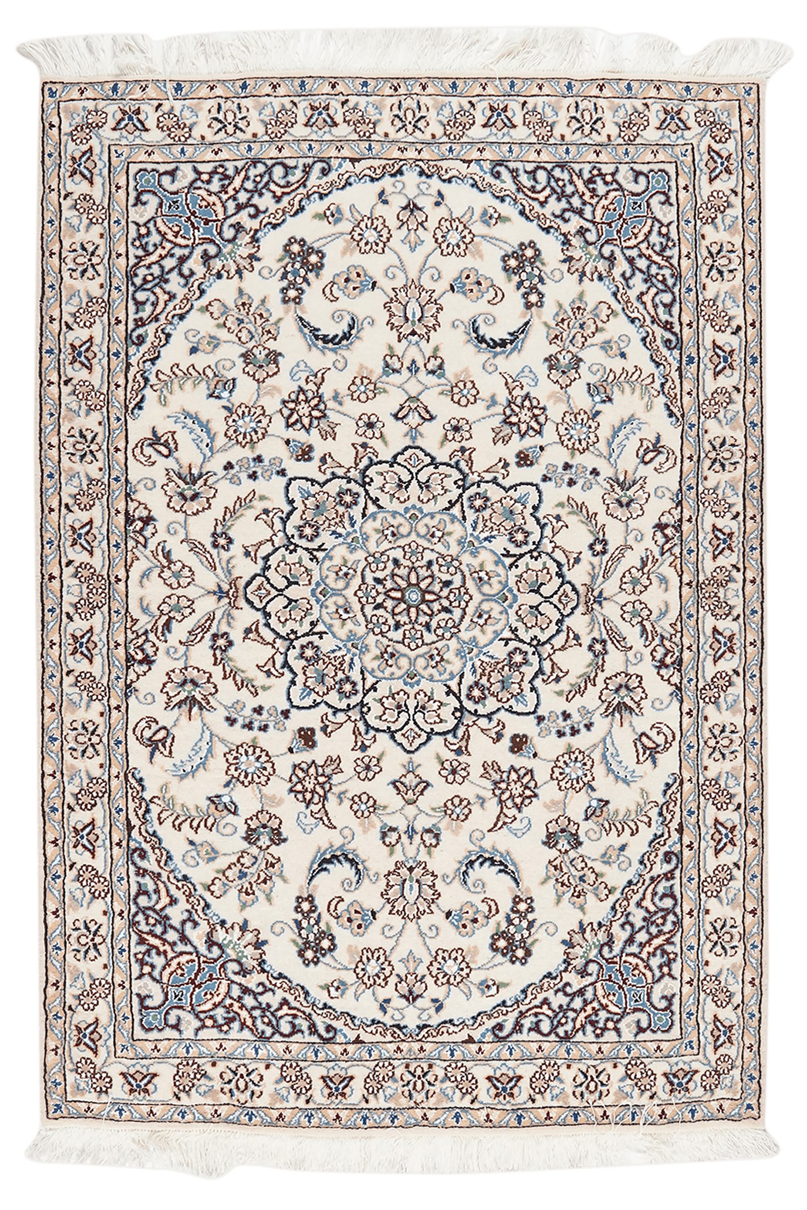 Nain 9La — Hand-knotted, 102x151 cm, Beige, 100% Virgin Wool | Main view