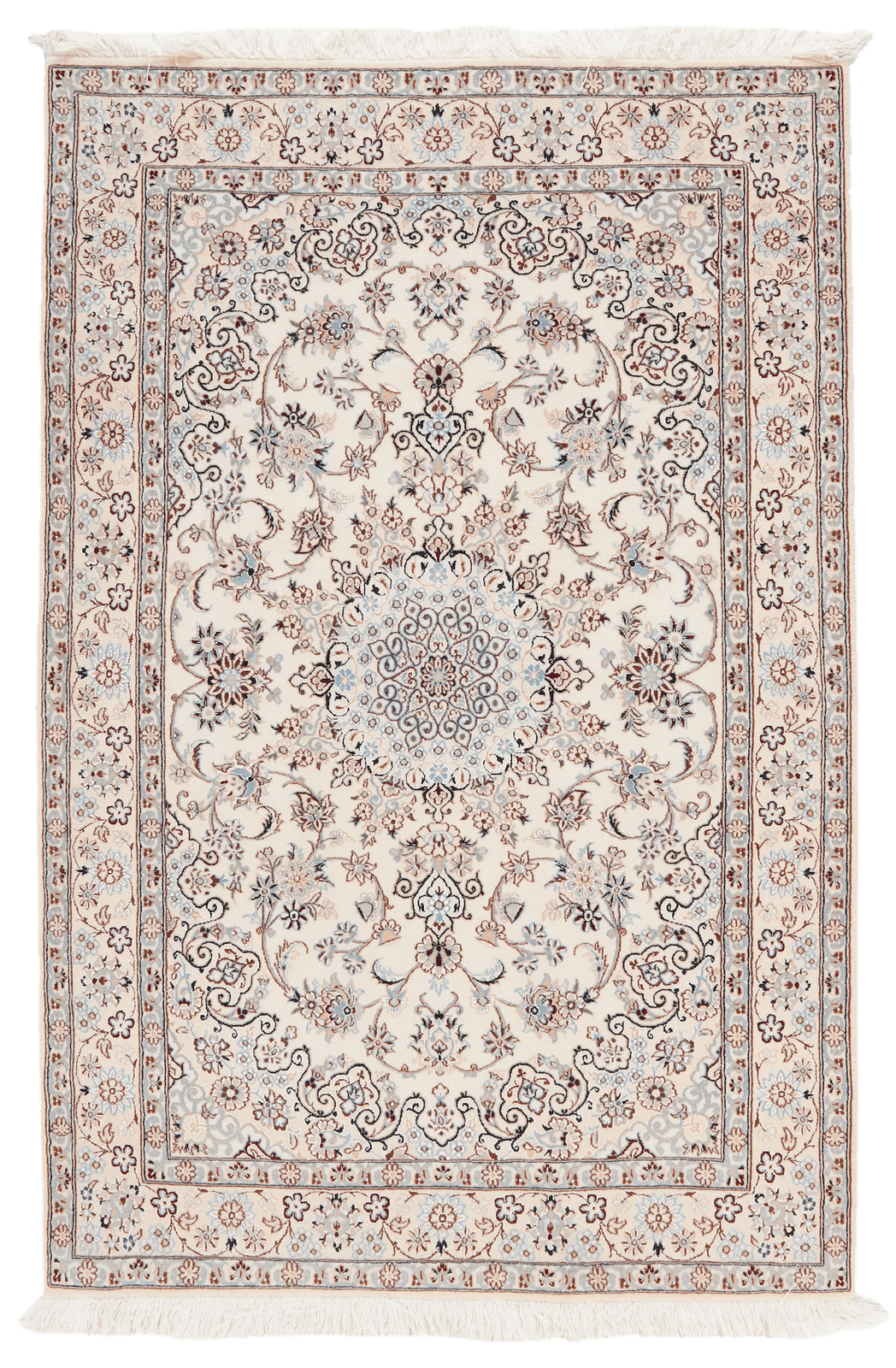 Nain 6La — Hand-knotted, 100x152 cm, Beige, 100% Virgin Wool | Main view