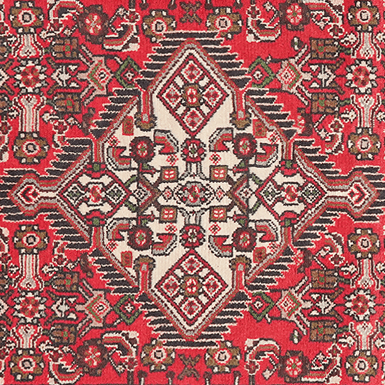 Assadabad — Hand-knotted, 82x137 cm, Red, 100% Virgin Wool | View 4