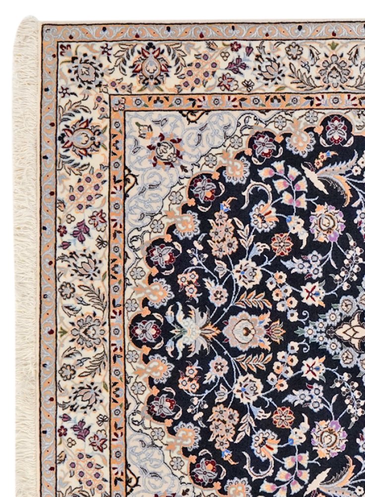 Nain 6La — Hand-knotted, 120x185 cm, Blue, 100% Virgin Wool | View 3