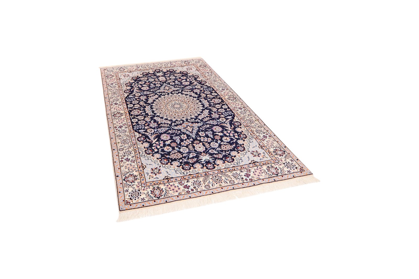 Nain 6La — Hand-knotted, 120x185 cm, Blue, 100% Virgin Wool | View 5