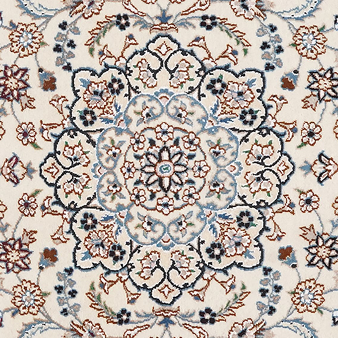 Nain 9La — Hand-knotted, 98x150 cm, Beige, 100% Virgin Wool | View 4