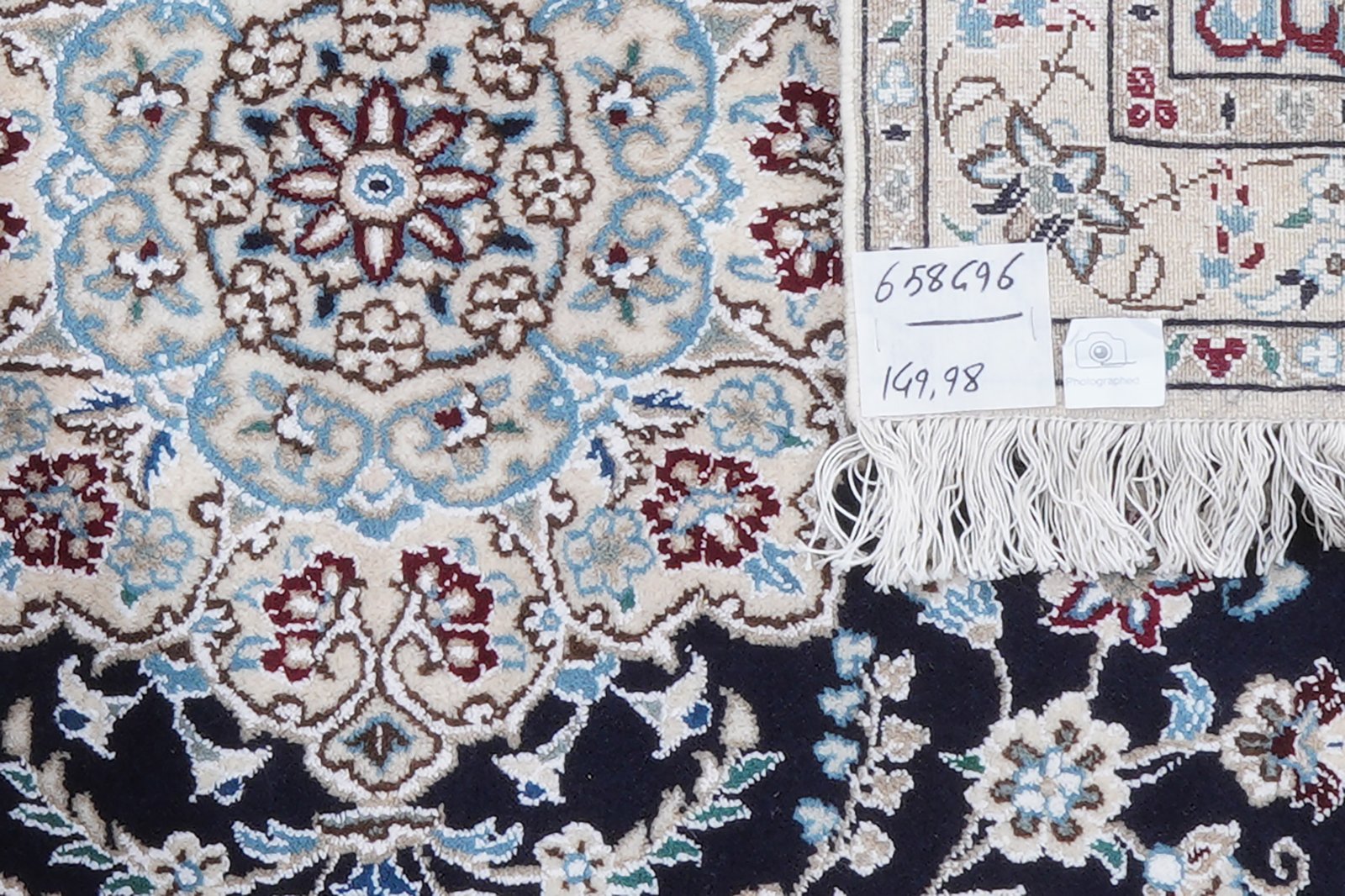 Nain 9La — Hand-knotted, 98x149 cm, Blue, 100% Virgin Wool | View 5