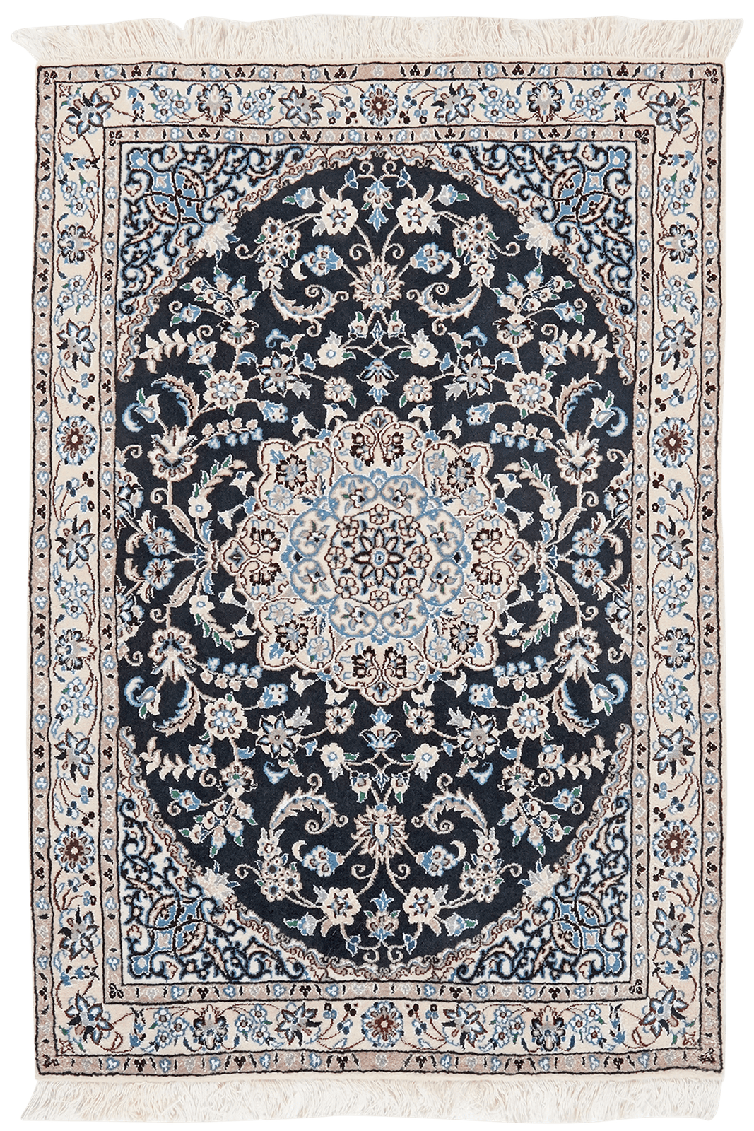 Nain 9La — Hand-knotted, 98x147 cm, Blue, 100% Virgin Wool | Main view
