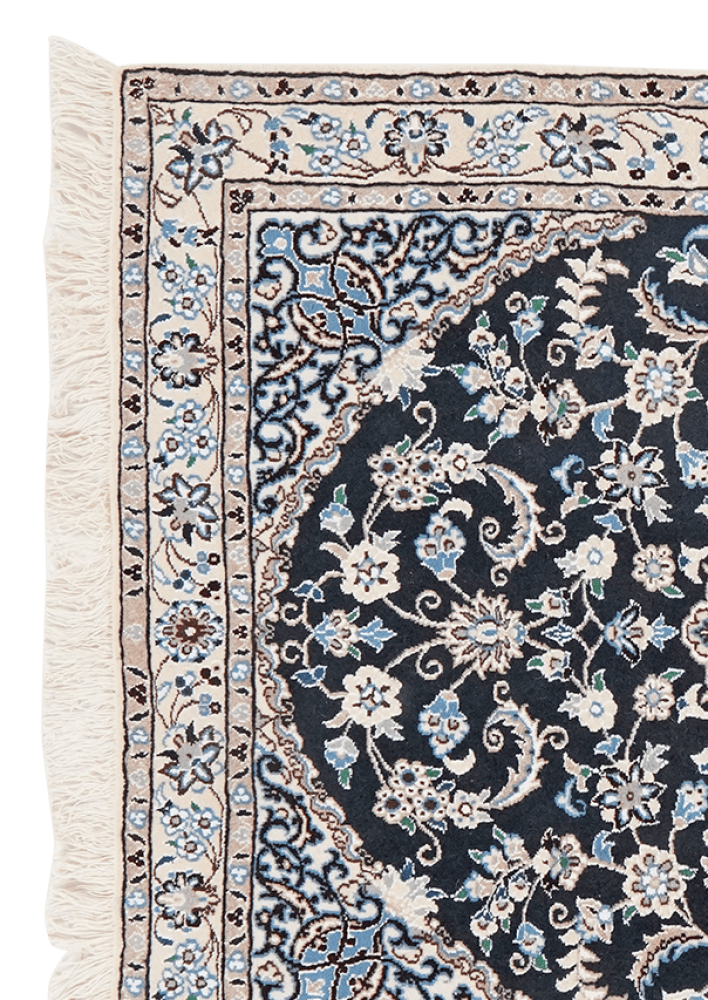 Nain 9La — Hand-knotted, 98x147 cm, Blue, 100% Virgin Wool | View 3