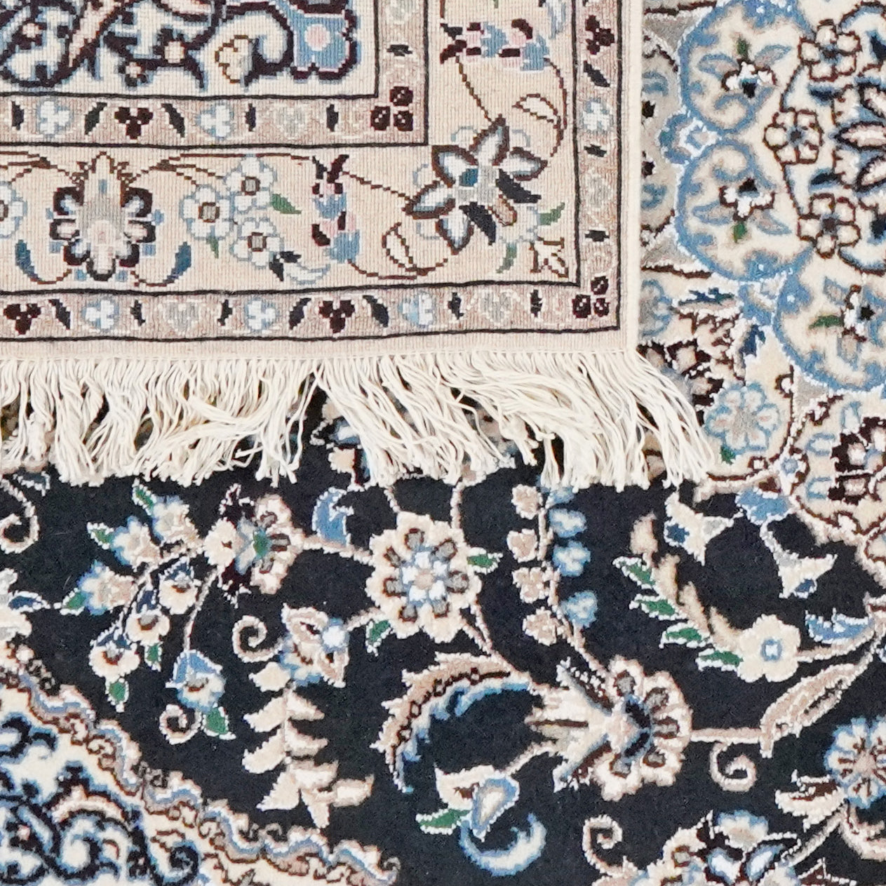 Nain 9La — Hand-knotted, 98x147 cm, Blue, 100% Virgin Wool | View 6