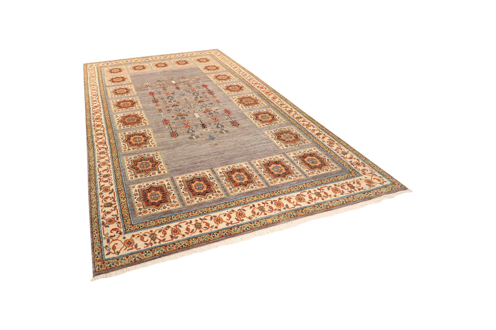 Rizbaf — Hand-knotted, 217x332 cm, Blue, 100% Virgin Wool | View 5
