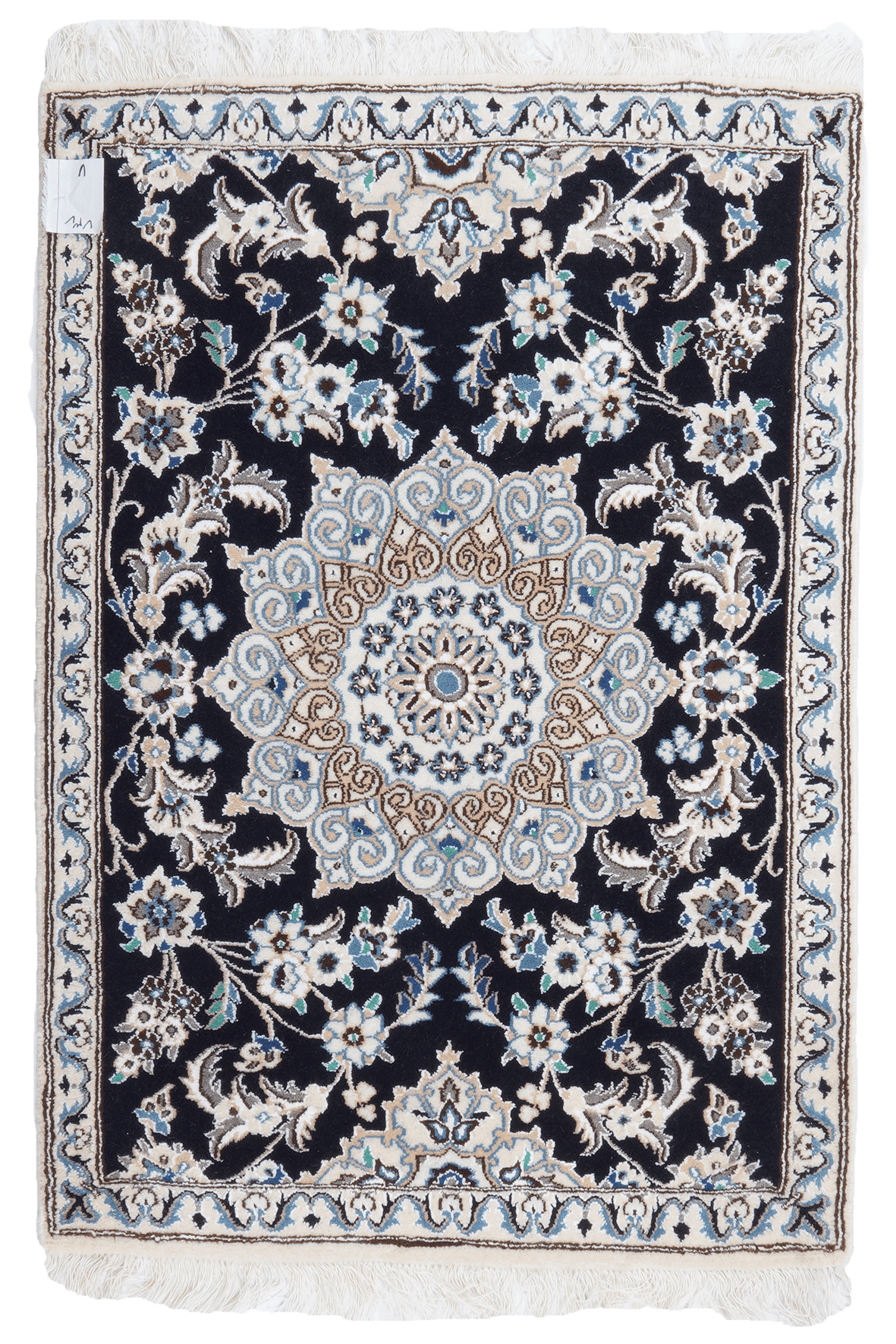 Nain 9La — Hand-knotted, 77x112 cm, Blue, 100% Virgin Wool | Main view