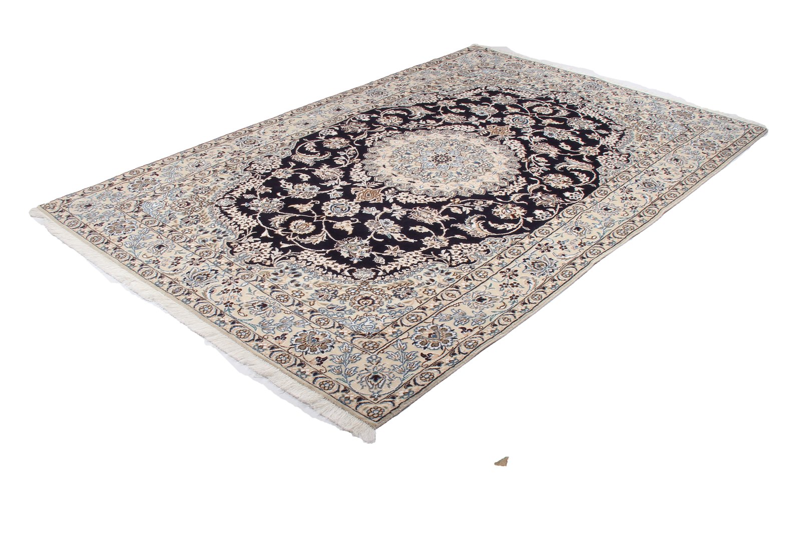 Nain 9La — Hand-knotted, 156x241 cm, Blue, 100% Virgin Wool | View 7